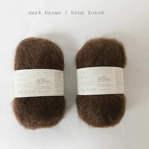 Knitted fabric: Le Petite Silk Mohair Dark Brown