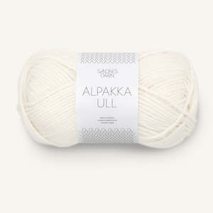 Knitted fabric: Alpakka Ull Hvit  - 1002