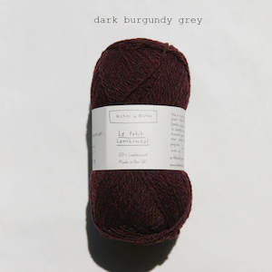 Knitted fabric: Le Petite Lambswool Dark Burgendy Grey