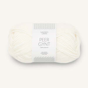 Knitted fabric: Peer Gynt Hvit - 1002