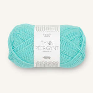 Knitted fabric: Tynn Peer Gynt Bla Turkis - 7213