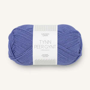 Knitted fabric: Tynn Peer Gynt Bla Iris - 5535