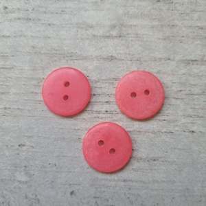 Knitted fabric: Pink Buttons 19mm