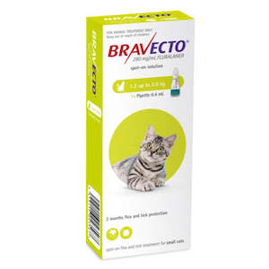 Bravecto Spot On Small Cat 1.2 - 2.8kg