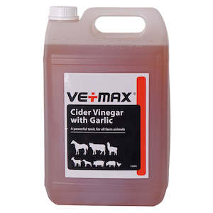 Vetmax Apple Cider Vinegar with Garlic 5 Litre