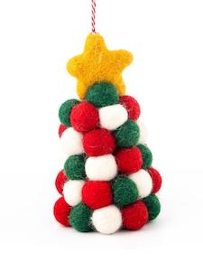 Potato crisp wholesaling: Felted Tree Christmas Decoration