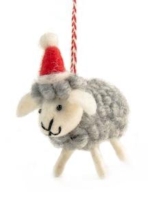 Felted Sheep Christmas Decoration