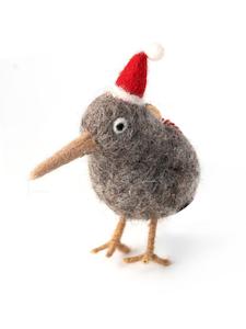 Felted Kiwi Christmas Decoration