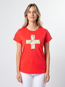 Flame Garden Party Cross Tee