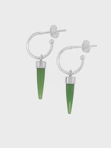 Pounamu Skinny Point Earrings