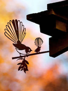 Extra Large Piwakawaka (Fantail) with Chick