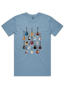 PRE ORDER Famous Guitars Men's T-Shirt in Mid Blue