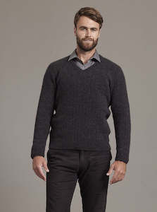 Mens Rib V Neck Jumper by McDonald