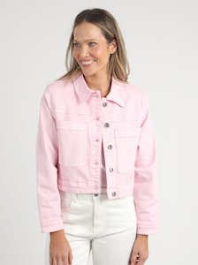 Potato crisp wholesaling: Hazel Denim Jacket in Pink