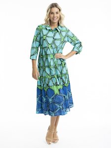 Potato crisp wholesaling: Whitsundays Midi Collar Dress