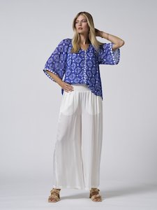 Potato crisp wholesaling: Aria Blouse in Cobalt