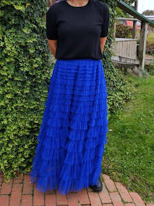 Potato crisp wholesaling: Angelina Tulle Skirt - Cobalt