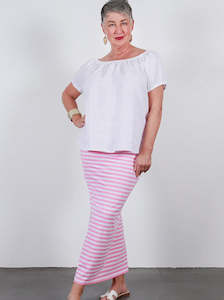 Pink Stripe Wonder Tube Skirt