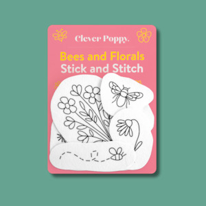 Bees and Florals Stick and Stitch Pack