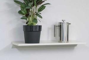 Off-White Cliff Hanger Floating Timber Shelves – Any Size