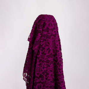 Womenswear: Bridget Lace Fabric - Magenta - 1.8m remnant