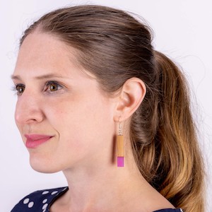 Womenswear: Demi Wood and Resin Earrings