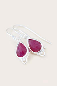 Root Chakra Earrings Silver