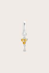 Silver Birthstone Charm - November/Citrine