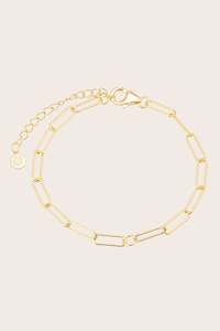 Paperclip Link Bracelet - Gold