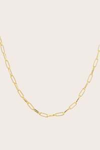 Paperclip Chain Necklace -  Gold