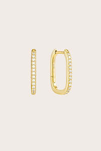 Hoop Earrings: Inner Light Hoops - Gold