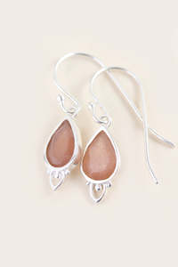 Crystal Earrings 1: Sacral Chakra Earrings Silver