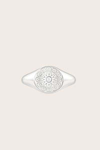 Silver Birthstone Ring - June/Pearl