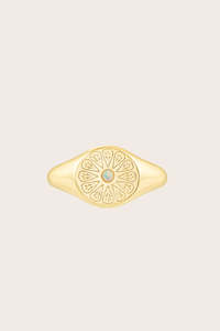 Gold Birthstone Ring - October/Opal