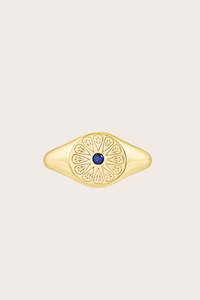 Birthstone Rings: Gold Birthstone Ring - September/Sapphire