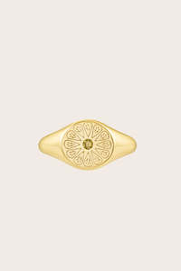 Gold Birthstone Ring - August/Peridot