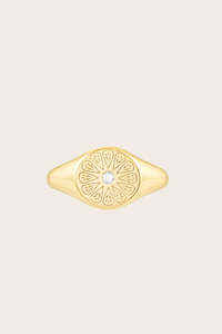 Gold Birthstone Ring - April/Crystal