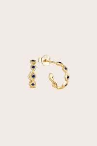 Gold Jewellery: Eye of Clarity Hoops - Gold