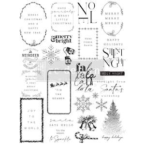 Furniture: REDESIGN DECOR STAMP - HERE COMES SANTA (LIMITED RELEASE)