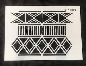 Furniture: A4 Quality Stencil - Geometric Repeat