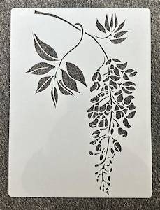 A4 Quality Stencil - Wisteria 2