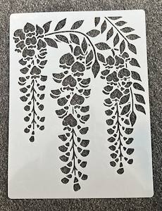 A4 Quality Stencil - Wisteria 1