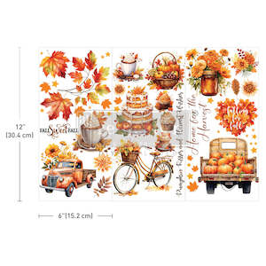 Redesign Transfer ~ AUTUMN SPLENDOR – 3 SHEETS, 6″X12″ (LIMITED RELEASE)