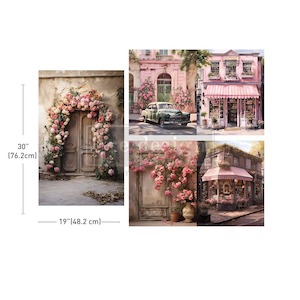 Decoupage Decor Tissue Paper Pack – Blush Blossom Boulevard – 3 Sheets, 19.5…