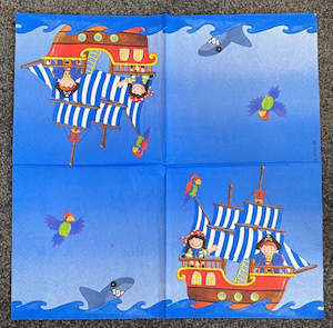 1 x single serviette PIRATE SHIP (#163)