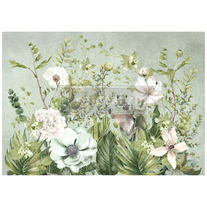 A1 Redesign Decoupage Fibre - Froggy Meadow Greens (limited Release)