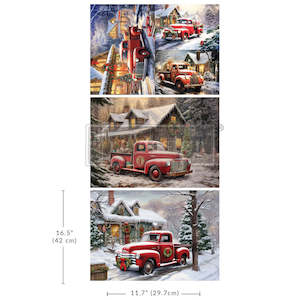 A3 Redesign Decoupage Fibre (3 Sheet Pack) - Christmas Cargo (limited Release)