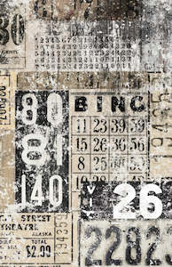 Furniture: ROYCYCLED DECOUPAGE TISSUE ~ Grunge Numbers