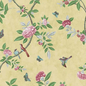 WALLPAPER - CHINOISERIE IMPERIAL YELLOW (by metre)