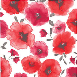 WALLPAPER - POPPY RED (by metre)